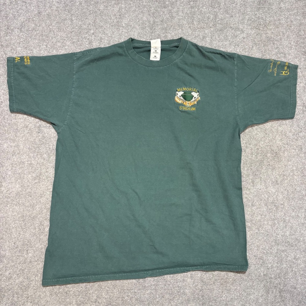 Fruit of the Loom Memorial Stadium Green Embroidered T-Shirt XL WBAL 1st Mariner